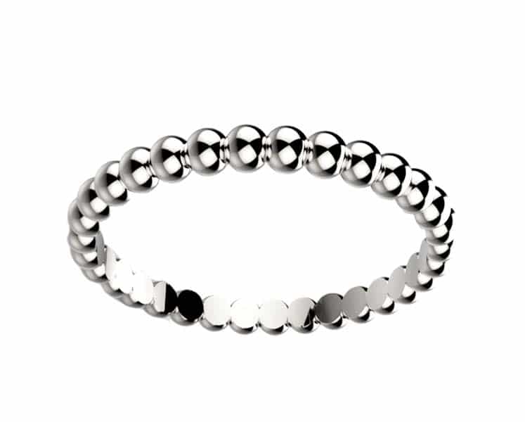 Alliance femme originale or blanc Comète