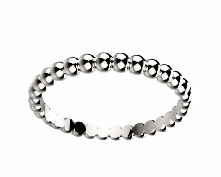 Alliance femme originale or blanc Comète