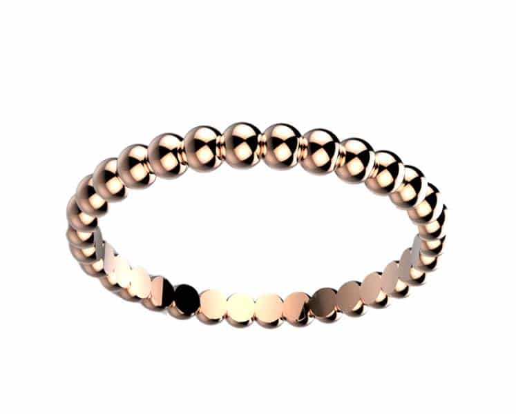 Alliance originale Femme or rose Comete