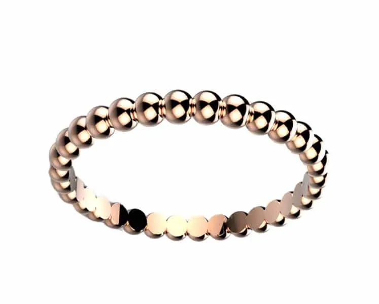 Alliance originale Femme or rose Comete