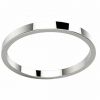 Alliance femme or blanc Morgan ruban fin