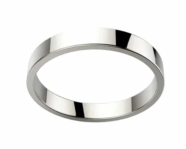 Alliance femme or blanc Morgan ruban