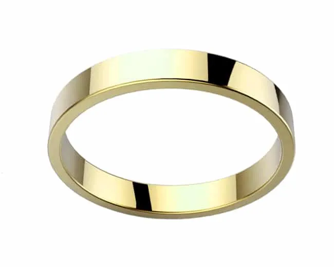 Alliance Homme or jaune Morgan ruban 3 mm