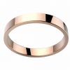 Alliance femme or rose Morgan ruban 3 mm