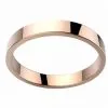 Alliance femme or rose Morgan ruban 3 mm