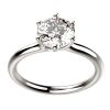 Bague diamant or blanc Clio 6 griffes