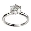 Bague diamant or blanc Clio 6 griffes