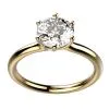 Bague diamant or jaune Clio 6 griffes