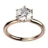 Bague diamant or rose Clio 6 griffes