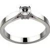 Bague solitaire diamant or blanc Ankaa