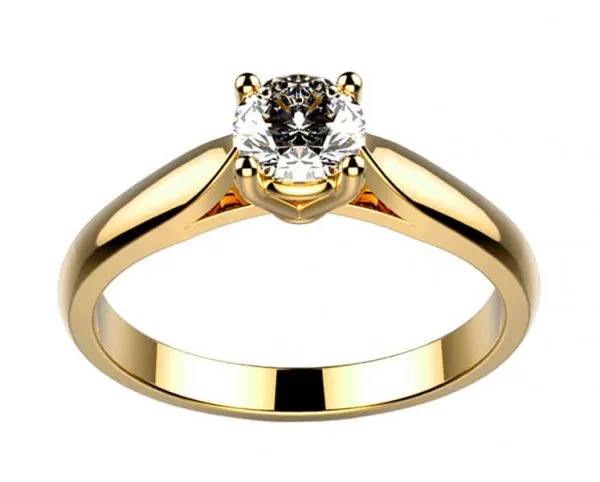 Bague diamant or jaune Adhara