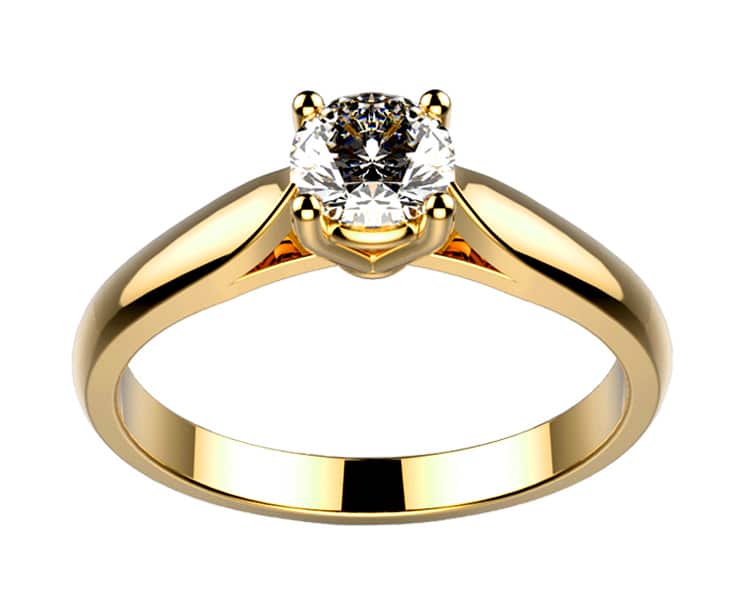 Bague diamant or jaune Adhara
