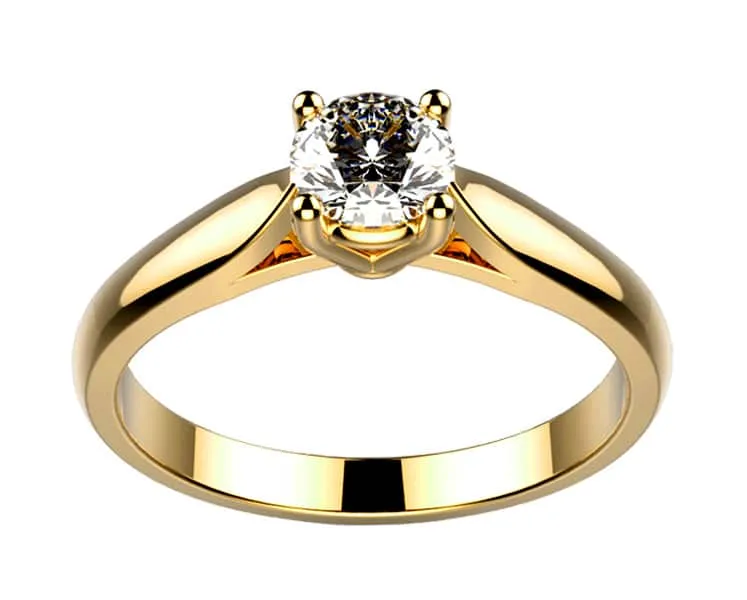 Bague diamant or jaune Adhara