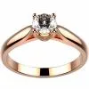 Bague diamant or rose Adhara