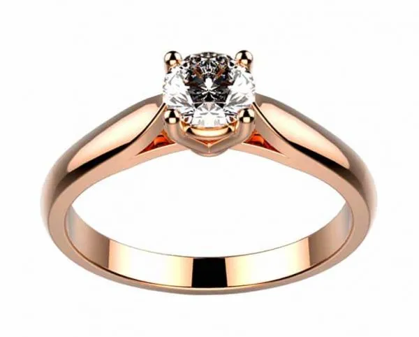 Bague diamant or rose Adhara