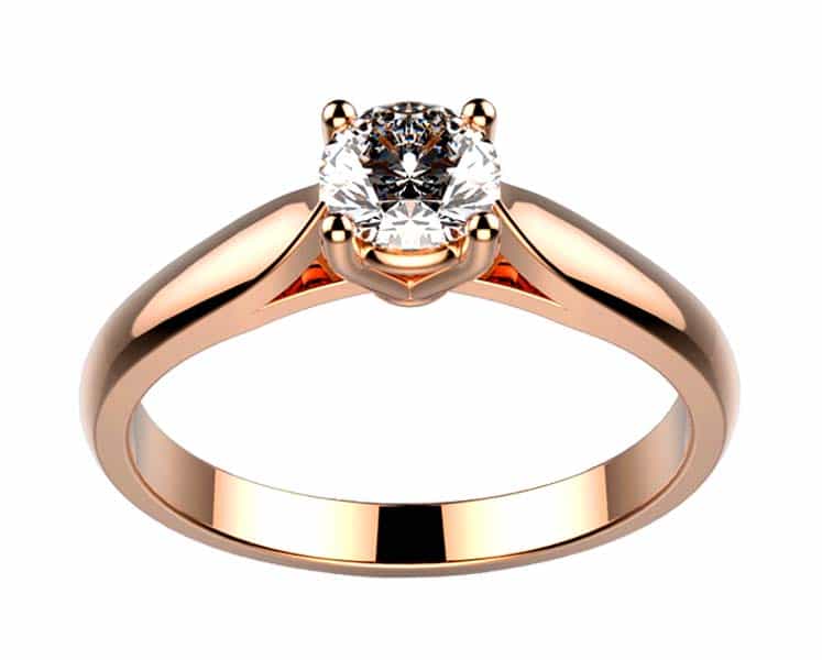 Bague diamant or rose Adhara