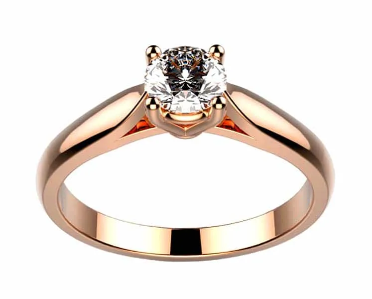 Bague diamant or rose Adhara