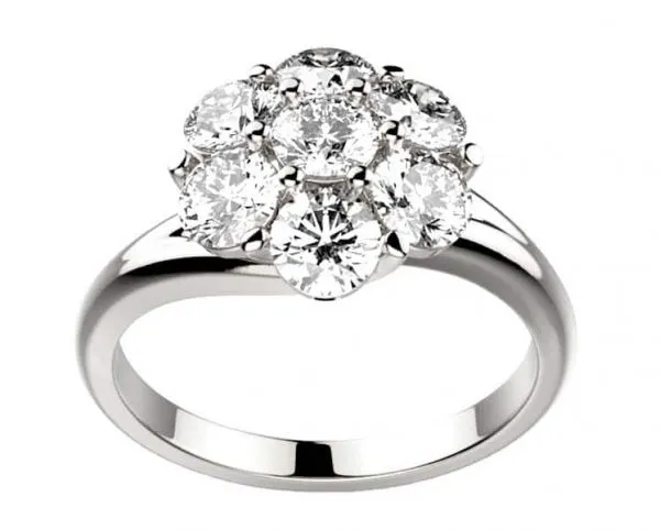 Bague diamant or blanc Clio 7.0