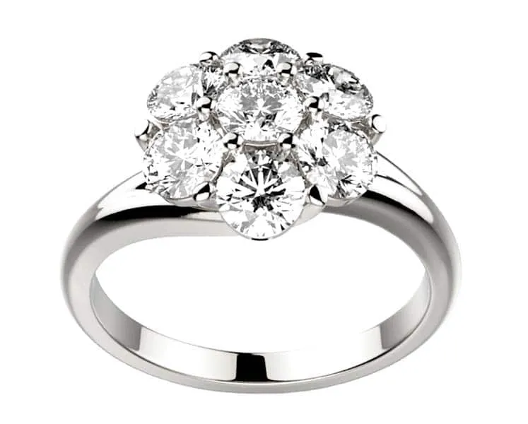 Bague diamant or blanc Clio 7.0