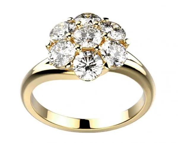 Bague diamant or jaune Clio 7.0