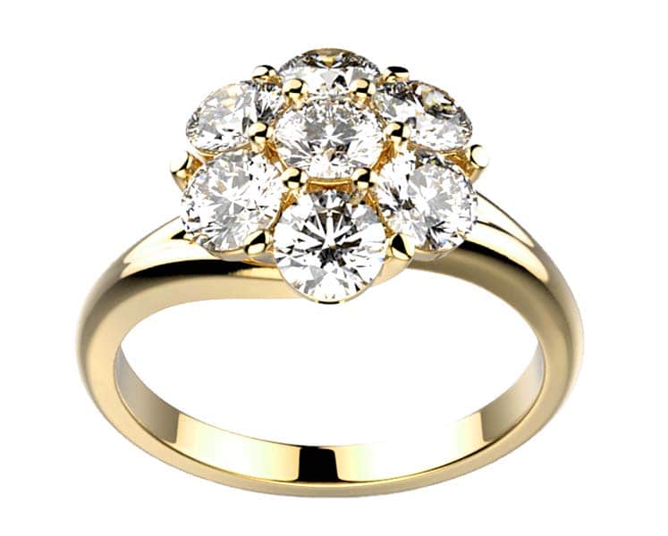 Bague diamant or jaune Clio 7.0