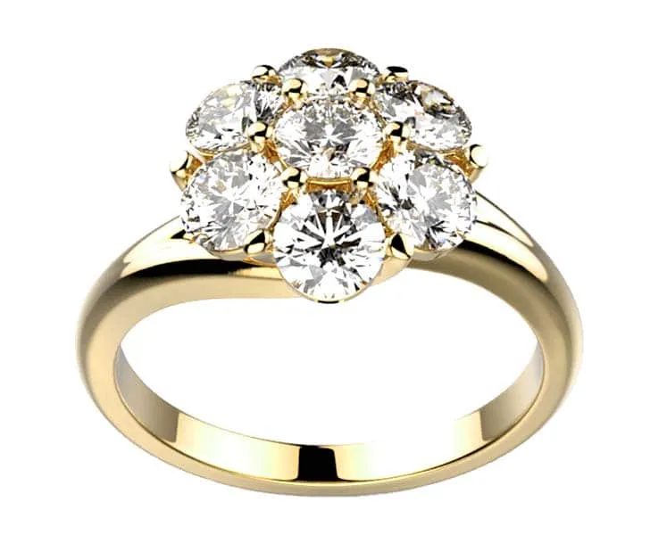 Bague diamant or jaune Clio 7.0