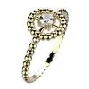 Bague Diamant or jaune Comete halo
