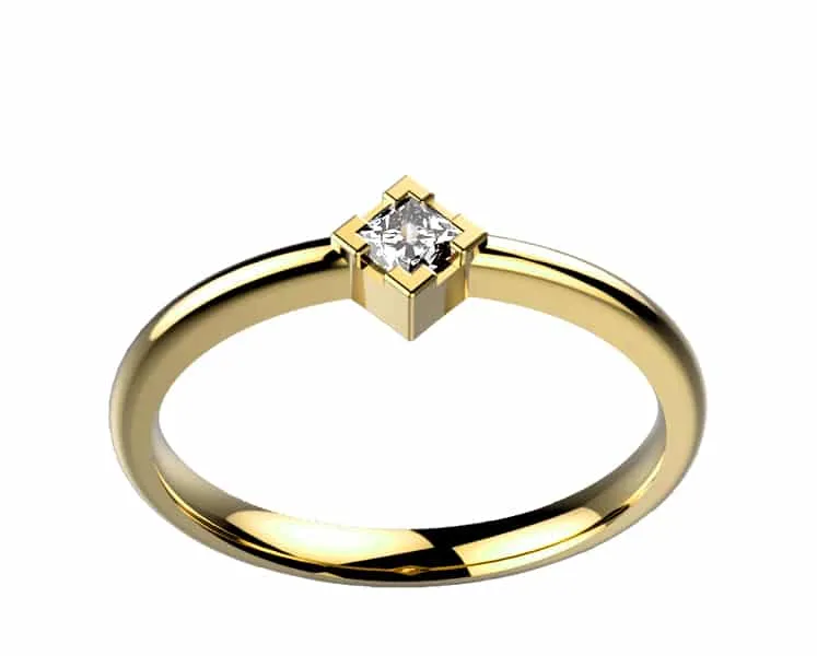 Or jaune et Diamant 0.10 ct