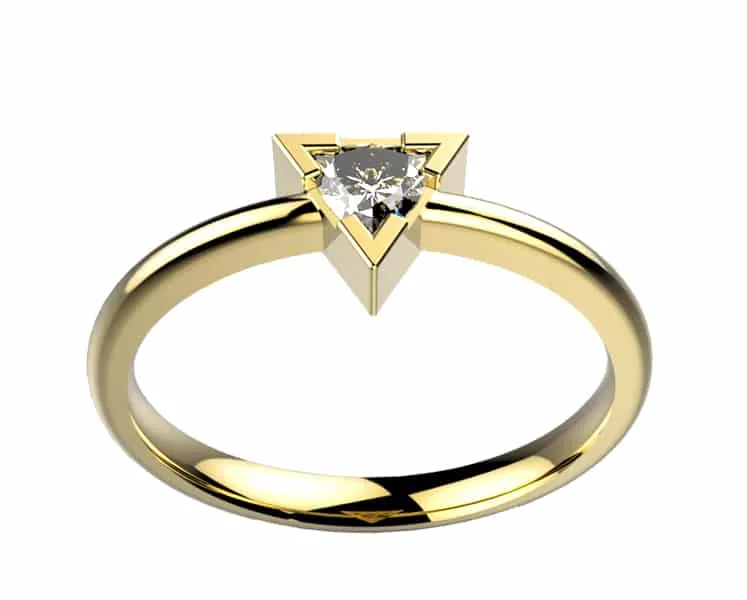 Or jaune et Diamant 0.15 ct