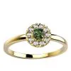 Saphir vert 0.15 ct et Diamant or jaune Juliet S
