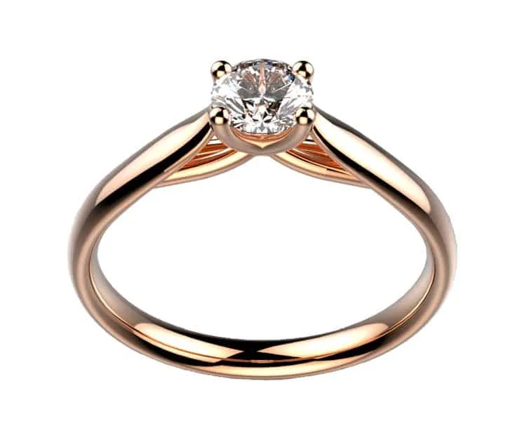 Bague-de-fiançailles-Solitaire-diamant-or-rose-Dana