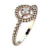 Bague Diamant or rose Comete halo