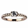 Bague diamant or rose Comete