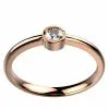 Or rose et Diamant 0.10 ct