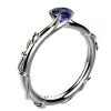 Or jaune, Saphir bleu 0.50 ct