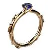 Or jaune, Saphir bleu 0.50 ct