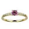 Bague saphir diamant or jaune Candide saphir rose