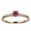 Bague saphir diamant or rose Candide saphir rose