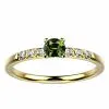 Bague saphir diamant or jaune Candide saphir vert
