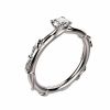 Bague de fiancailles originale diamant en or blanc Tivoli jonc ciselé