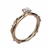 Bague Solitaire diamat jonc Or rose