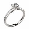 Bague Solitaire diamant or blanc Dana pavé
