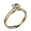 Bague Solitaire diamant or jaune Dana pavé