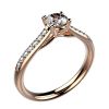 Bague Solitaire diamant or rose Dana pavé