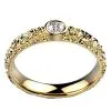 Bague diamant or jaune Estretat clos