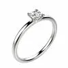 Bague solitaire diamant or blanc candide