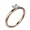 Bague solitaire diamant or rose candide
