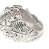 Bague boule, Or blanc palladié