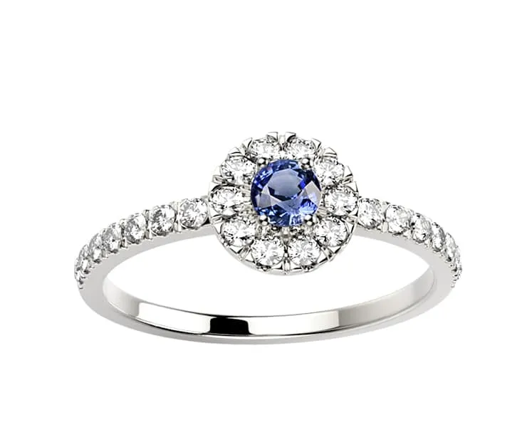 Saphir bleu et Diamant