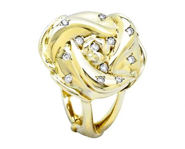 Bague Diamant 0.25 ct or jaune Blossom